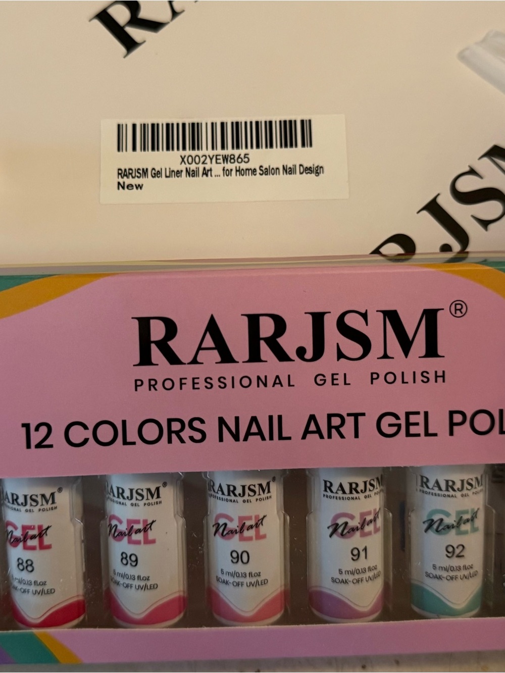 Women 12-Color Nail Art Gel Polish Set - Pink